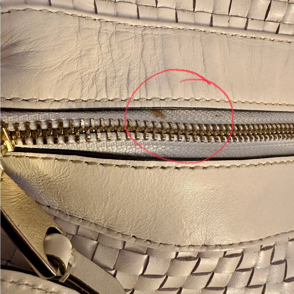Cole Haan Leather (Genevieve Weave) Shoulder Bag - Picture 7 of 14